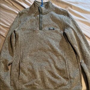 L.L. Bean Heather Green Fleece Pullover